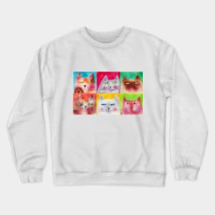 Six Adorable Cats Crewneck Sweatshirt